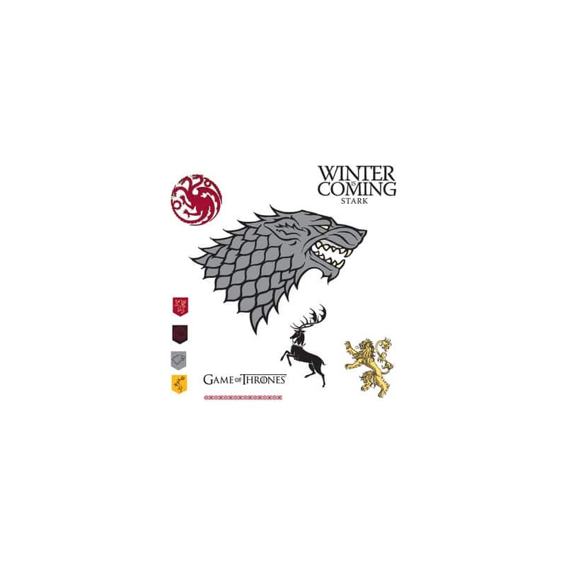 Game Of Thrones Winter Is Coming Stark Giant Peel and Stick Wall Decals by RoomMates