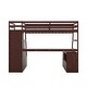 preview thumbnail 11 of 36, Twin Size Loft Bed with Desk, 2 Shelves and 7 Drawers