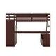 preview thumbnail 11 of 37, Twin Size Wood Loft Bed with 7 Drawers 2 Shelves, Ladder and Desk for Kids, Bedroom