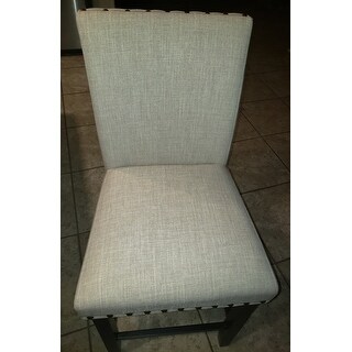 Strick & Bolton Gallaccio 25-inch Blue Fabric Stool (Set of 2) - 40"H x 18.3"W x 22.3"L