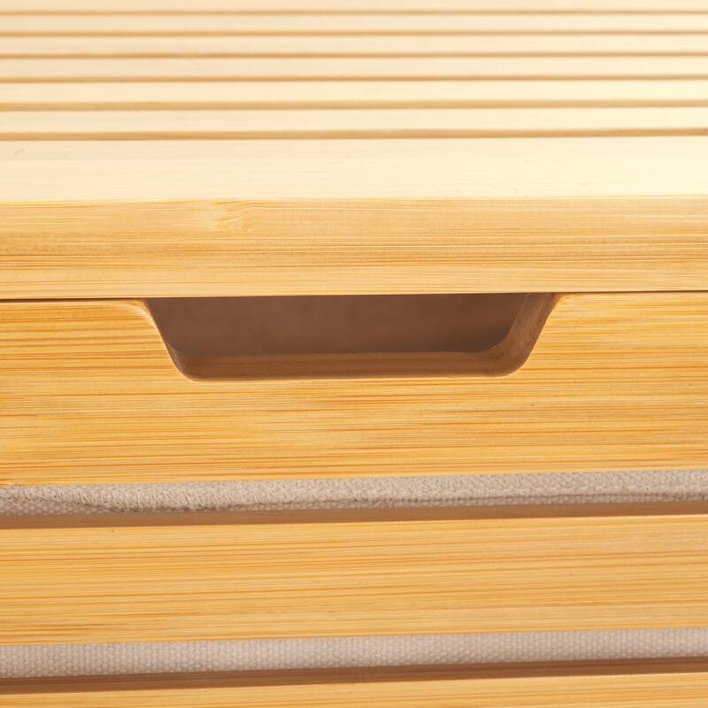 SAFAVIEH Lyubka 2-Compartment Laundry Basket - 34.3 In. W x 17.7 In. D x 25 In. H - 34Wx18Dx25H