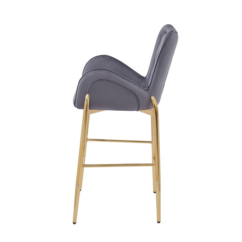 Christopher Knight Home - Jasars Modern Upholstered Velvet Counter Stool with Metal Frame