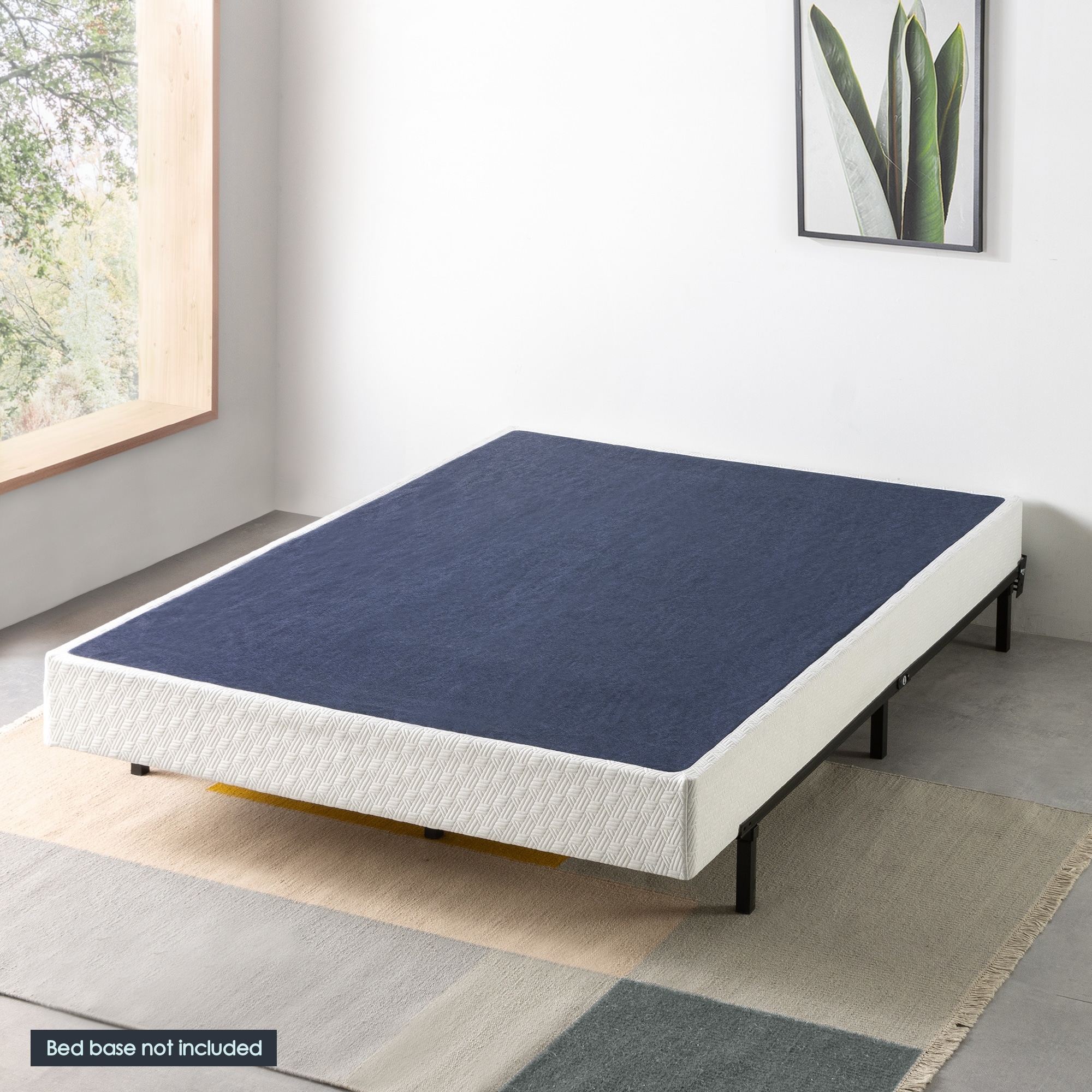 Zinus 4 inch low profile shop metal box spring with wood slats