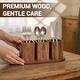 preview thumbnail 8 of 6, Acacia Wood Utensil Holder 13 x 4.5 x 4.7 in 3-Section Countertop Caddy with Bottom Tray Kitchen Organizer - 13 x 4.5 x 4.7 in