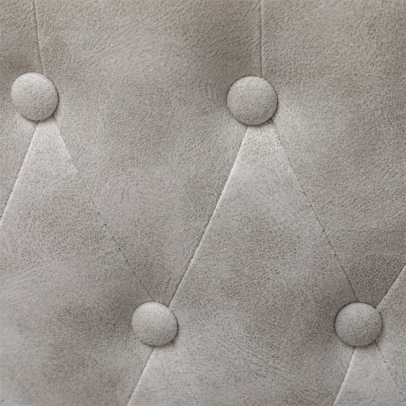 Modern Faux Leather Tufted Nailhead Trim Counter Stool (Set of 2)