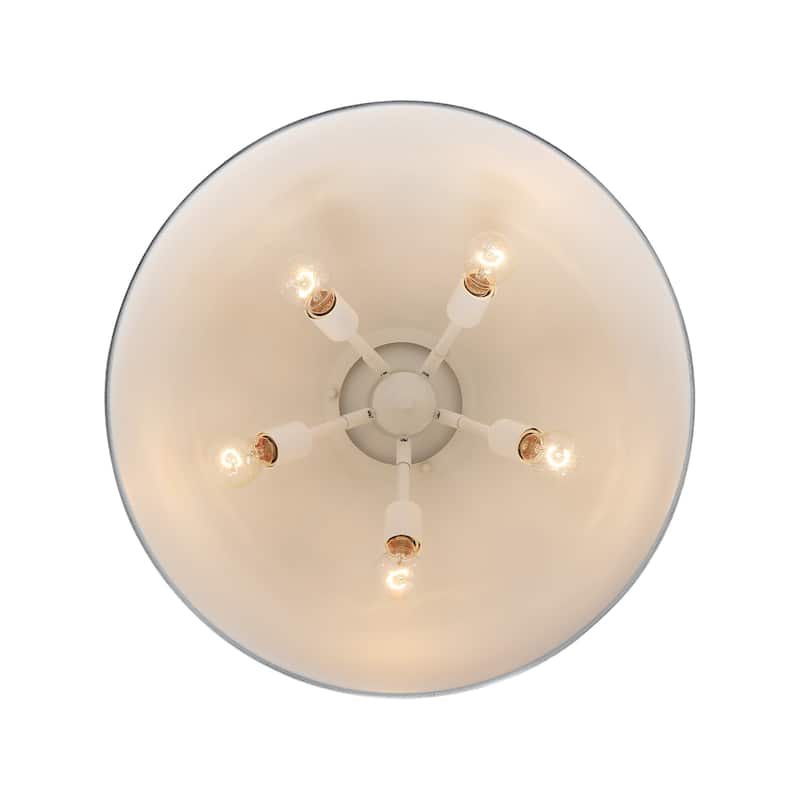 Golden Lighting Alison 5-light Pendant in Vintage Gold and Antique Ivory shade - 5 Light Pendant