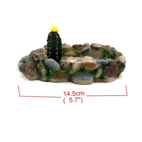 Shop 2 Pcs Resin Lifelike Rock Reptiles Food Dish Corner Bowl