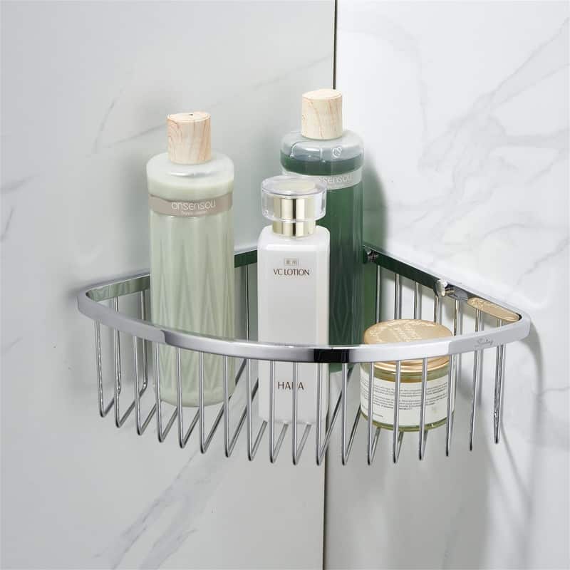 Shower Caddy Corner Shelf Basket - 9.05"D x 12"W x 3.14"H
