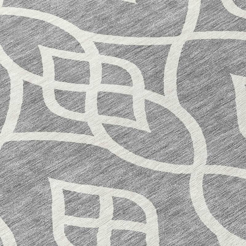 Machine Washable Indoor/ Outdoor Chantille Modern Trellis Rug
