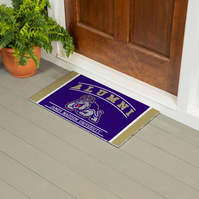 28 in. x 16 in. James Madison University Alumni Full Color PVC Door Mat