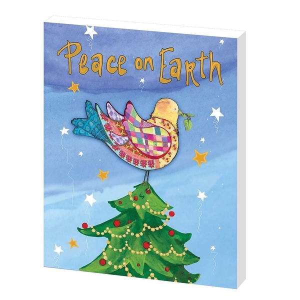 10" Partridge "Peace On Earth" Hanging Plaque - 8-inchx10-inch