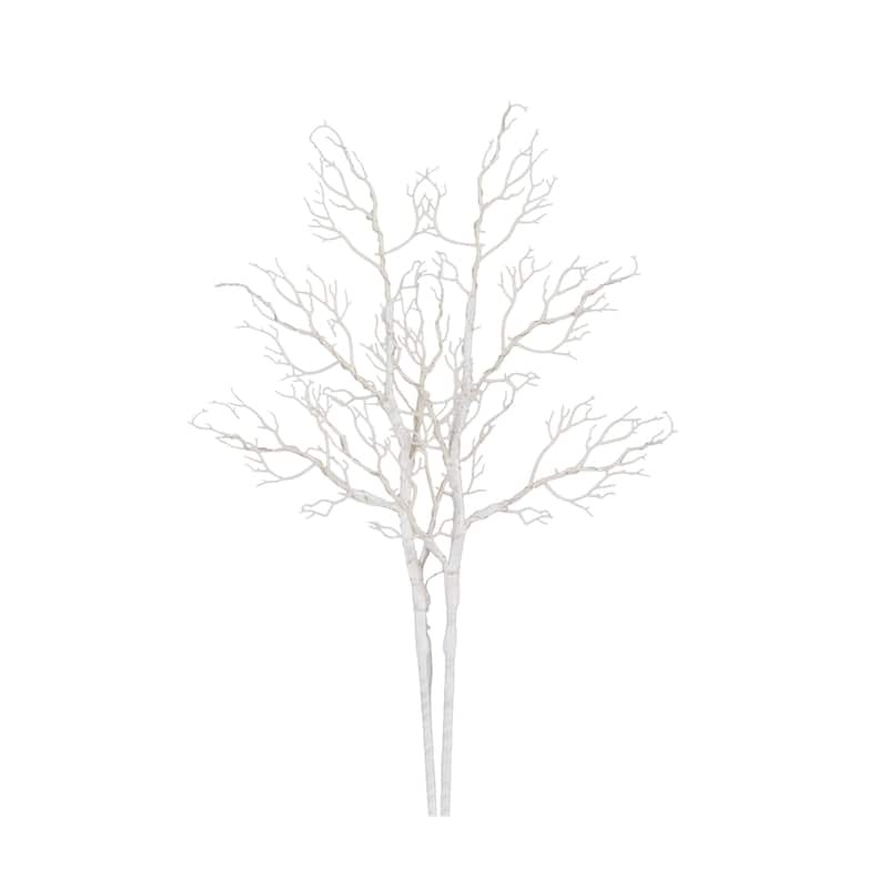 Battery Operated Pre-Lit Birch Artificial Christmas Branches - 3' - Warm White LED Lights - Set of 2