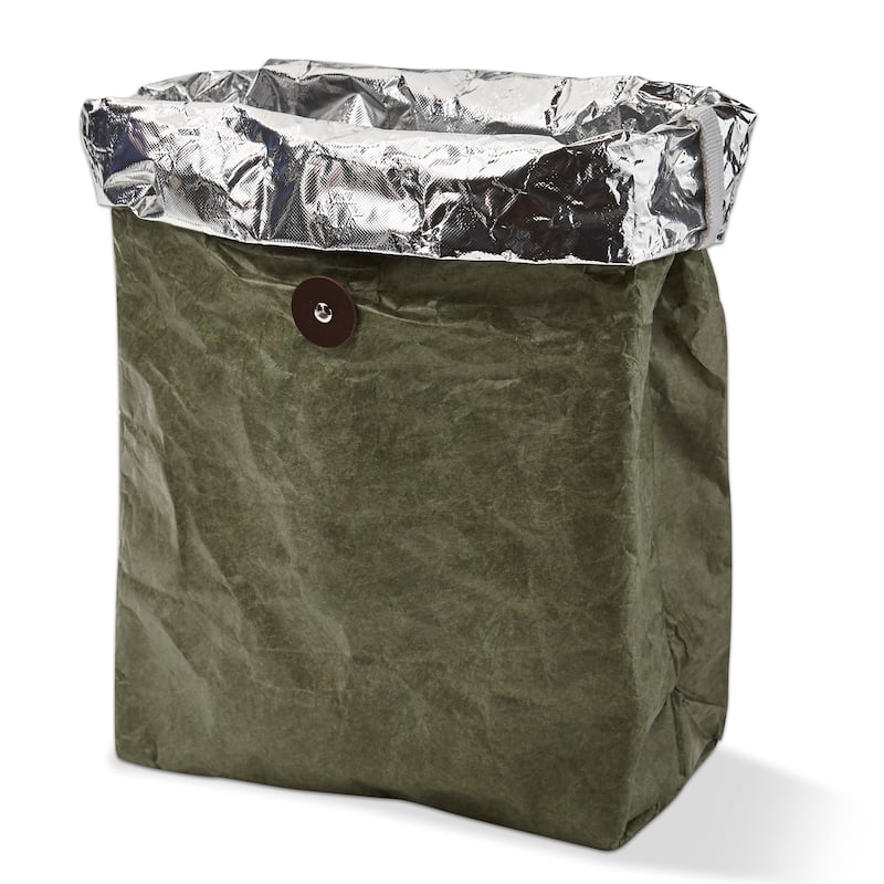 Caravan Insulated Lunch Bag - Green Aluminum Tote, Wipe Clean, 11.8" H x 9.84" L x 4.33" W, Perfect for Summer Outings