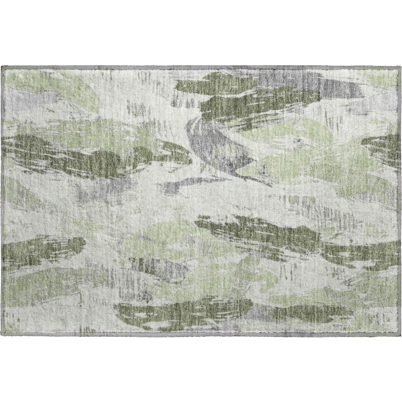Premium Washable Super Soft Contemporary Strokes Mayfield Rug