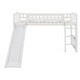 preview thumbnail 13 of 22, Twin Loft Bed with Slide, Ladder & Storage - Great for Kids White