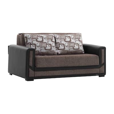 Collection Upholstered Convertible Loveseat With Storage