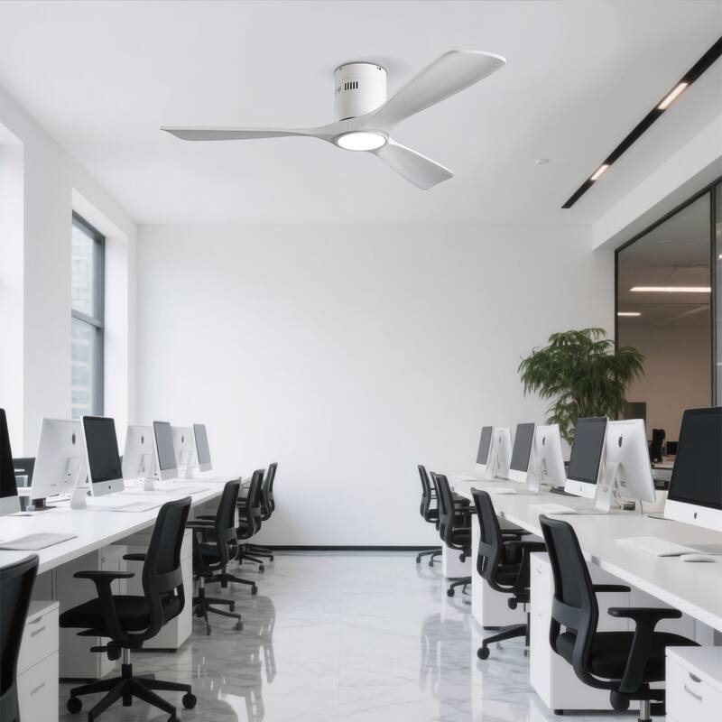 5 PCS Plywood Reversible Blades Ceiling Fan With Light Kit 3 Color