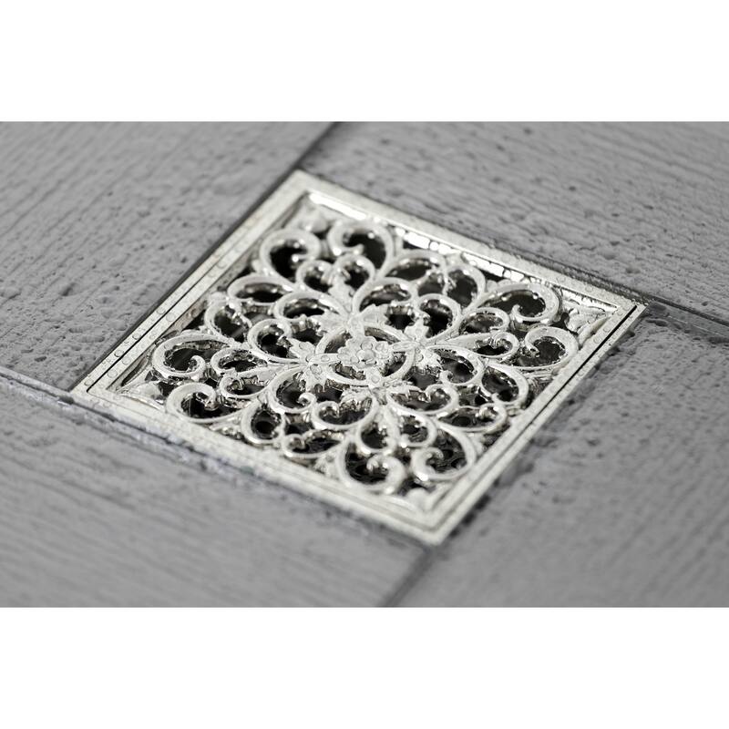 Watercourse Scroll 4" Square Grid Shower Drain