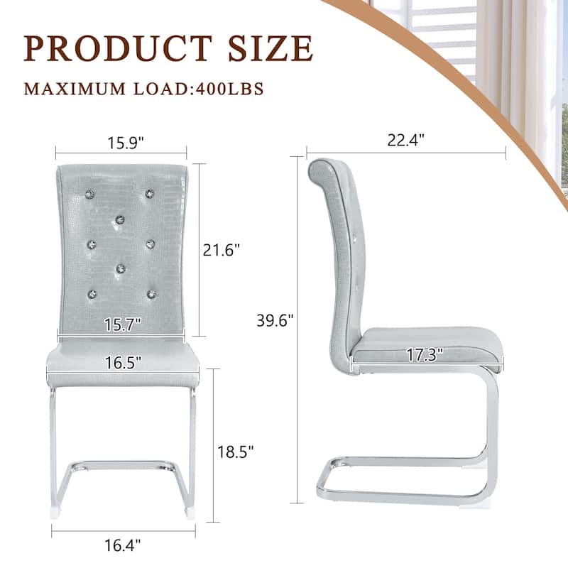 Dining Chair Side Chair Kitchen Chair Leisure Chair Lounge Chair Office Chair Armless Chair with Metal Legs