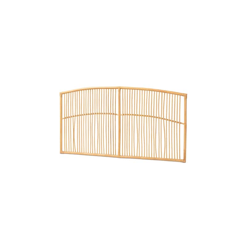Rattan Headboard Wall Mount Modern Boho Bedroom Decor Natural Brown