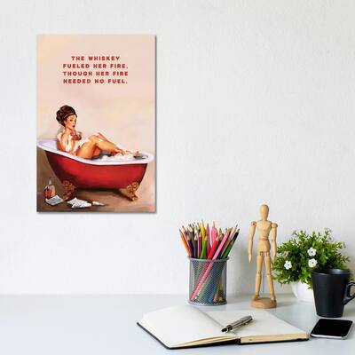 iCanvas "Whiskey Fuel Fire Bath" by The Whiskey Ginger Canvas Print