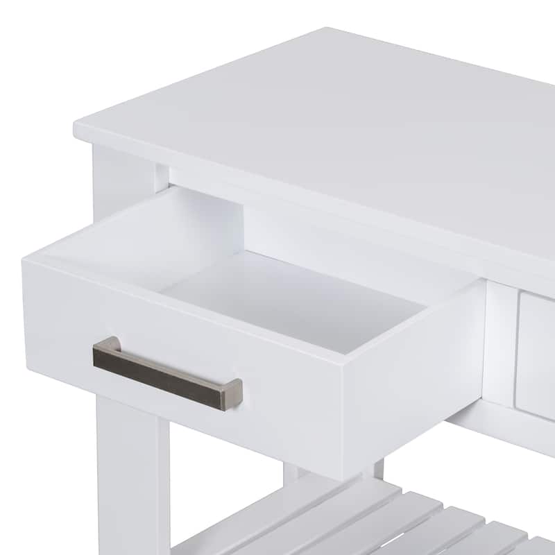 Entryway Console Table with Drawers and Shelves