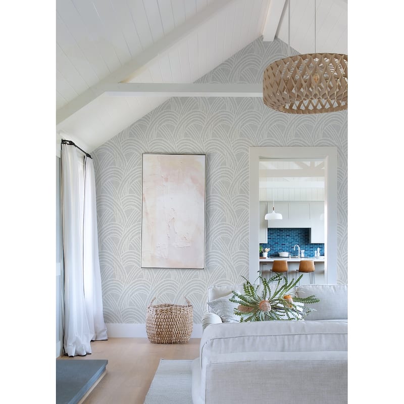 Scott Living Farrah Grey Geometric Wallpaper