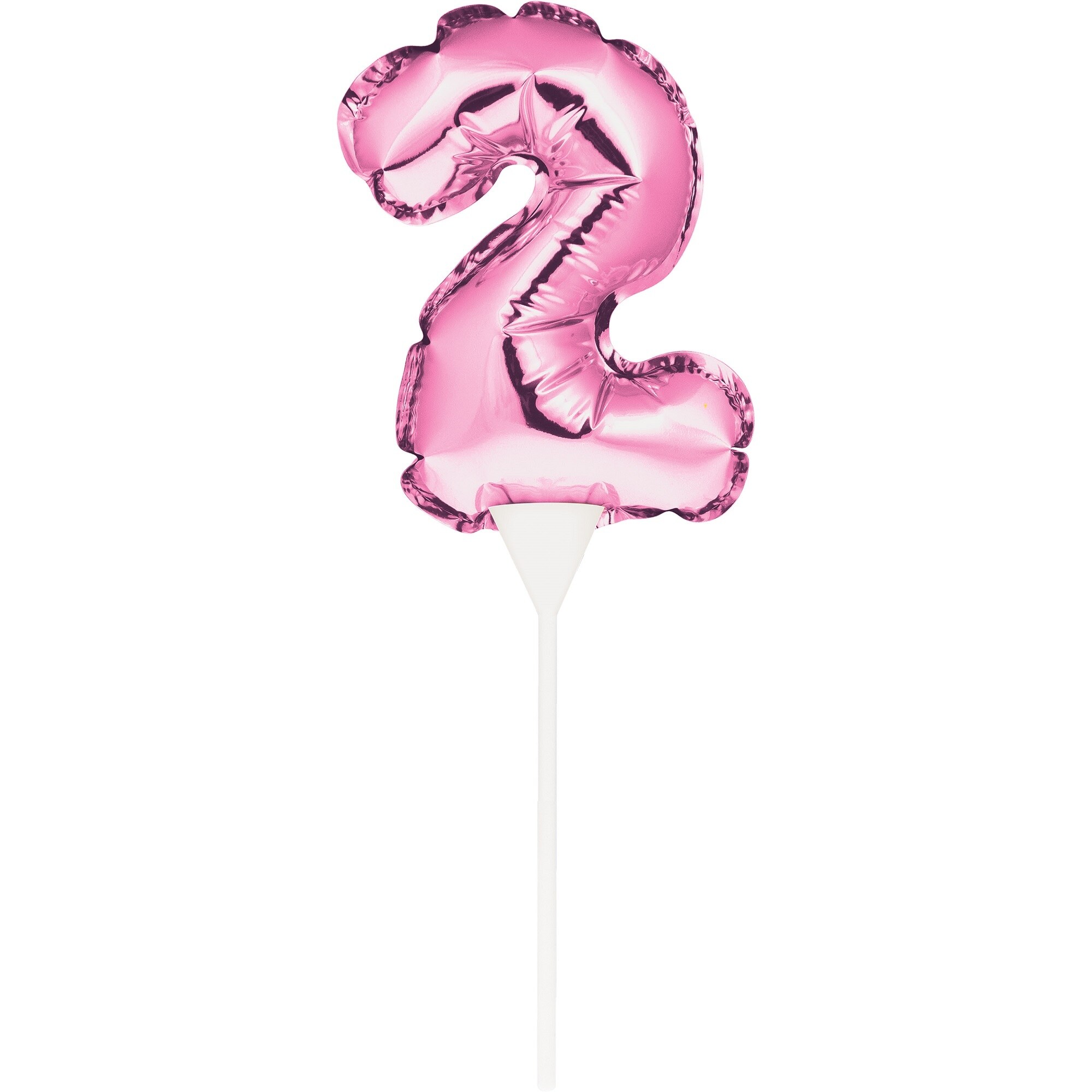 9/" Pink Self-Inflating Balloon Cake Topper Number 0 Birthday Party Decoration