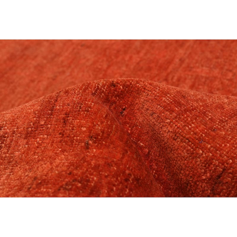 ECARPETGALLERY Hand-knotted Vibrance Dark Copper Wool Rug - 6'0 x 8'6