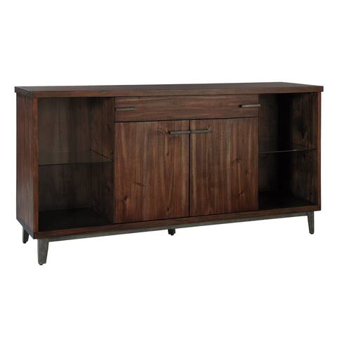 Hekman Furniture Monterey Point Modern Industrial, Sleek and Spacious, Dining Buffet Sideboard, Shelves, and Media Cabinet