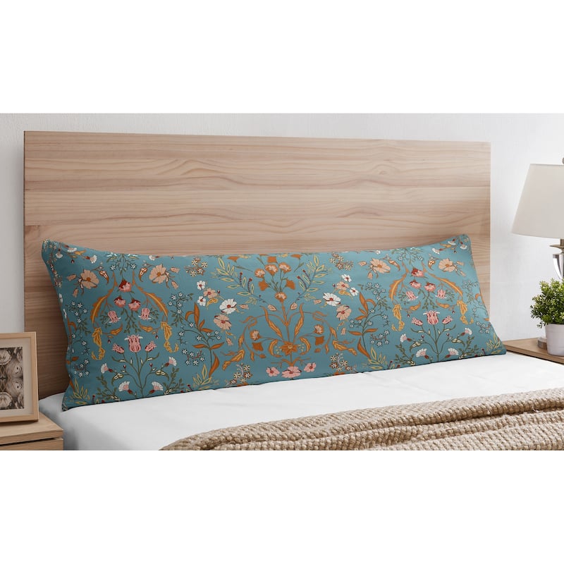 Sweet Jojo Designs Boho Wildflower Vintage Floral Girl Body Pillow Case Pillow Not Included- Botanical Garden Bohemian Farmhouse