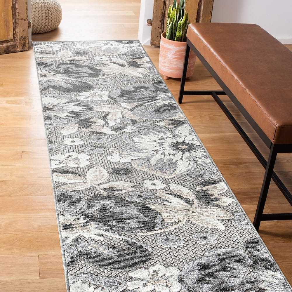Bergamo Contemporary Floral Indoor/Outdoor Area Rug