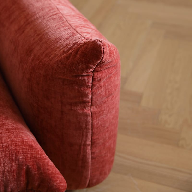 Sectional Sofa Chenille Fabric Sofa Lounge Couch with Ottoman