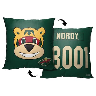 NHL Mascot Love Minnesota Wild 18 Inch Throw Pillow