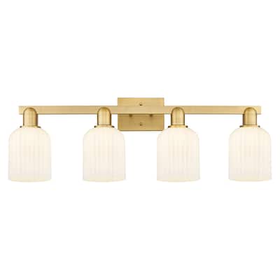 Innovations Lighting Downtown Urban - Bridal Veil - 4 Light 32" Bath Vanity Light