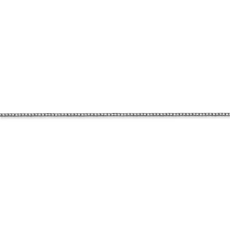Curata Women's 10k White Gold 9" .80mm Box Chain Anklet