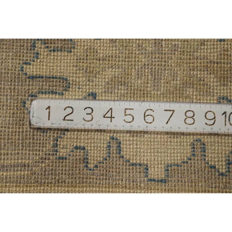Hand Knotted Oriental 100% Wool Carpet Transitional All-Over Greys & Charcoal Oushak Area Rug - 12' 4'' X 9' 3''