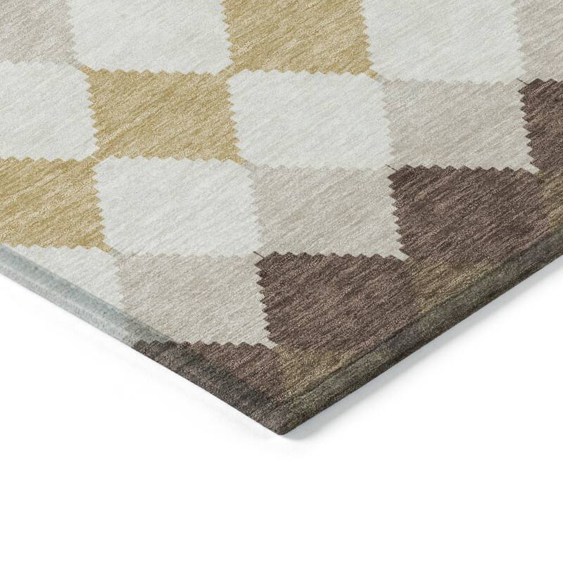 HomeRoots Geometric Transitional Rectangle Outdoor Rug