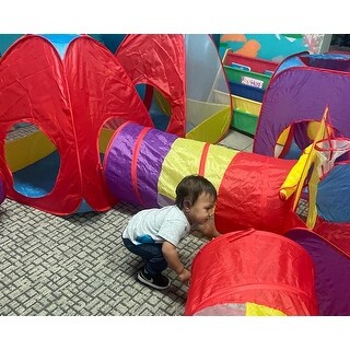 Kids Tunnel Toys or Gift Indoor & Outdoor Kids Play Tunnel for Toddlers 6 Foot Pop Up Crawl Through Tunnel Play Tent for Baby Infant Children or Dog with 2 Mesh Sides Classic Crawling Tunnel 