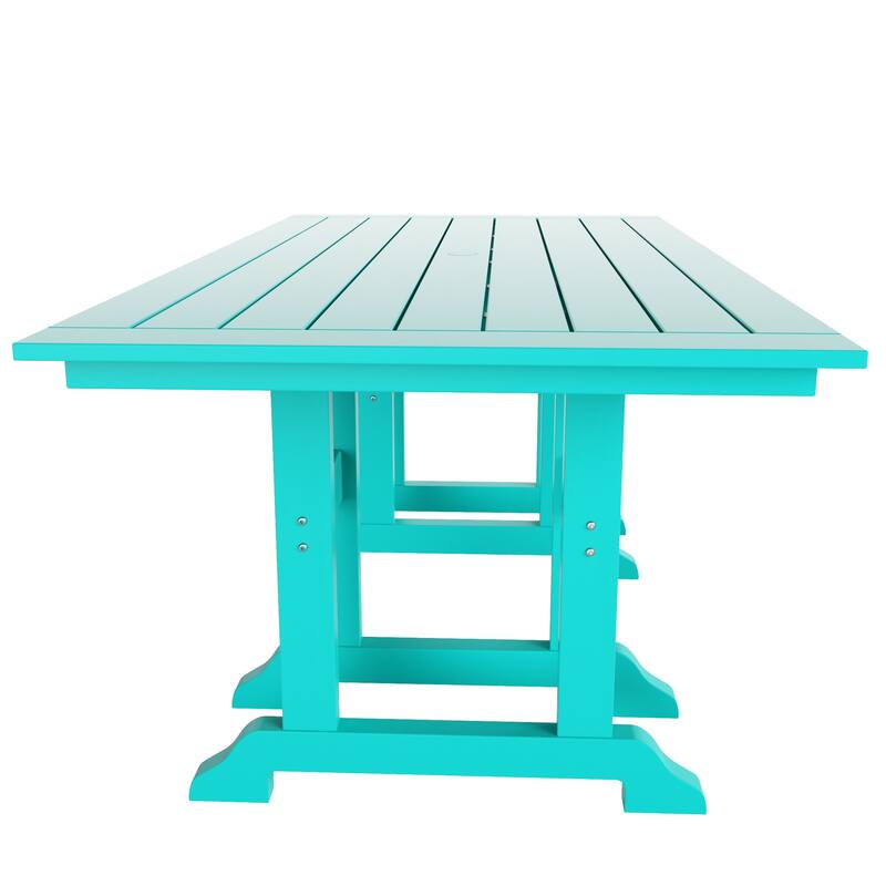 Shoreside 7-Piece Rectangular Poly Eco-Friendly All Weather Outdoor Dining Set