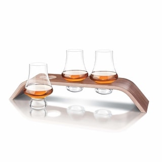 Final Touch Set of 3 Whiskey Flight Tasting Crystal - 6.5 Oz