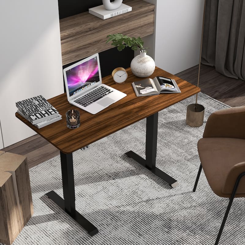 Carlos Modern 47-inch Metal Electric-Powered Adjustable Standing Desk by Furniture of America