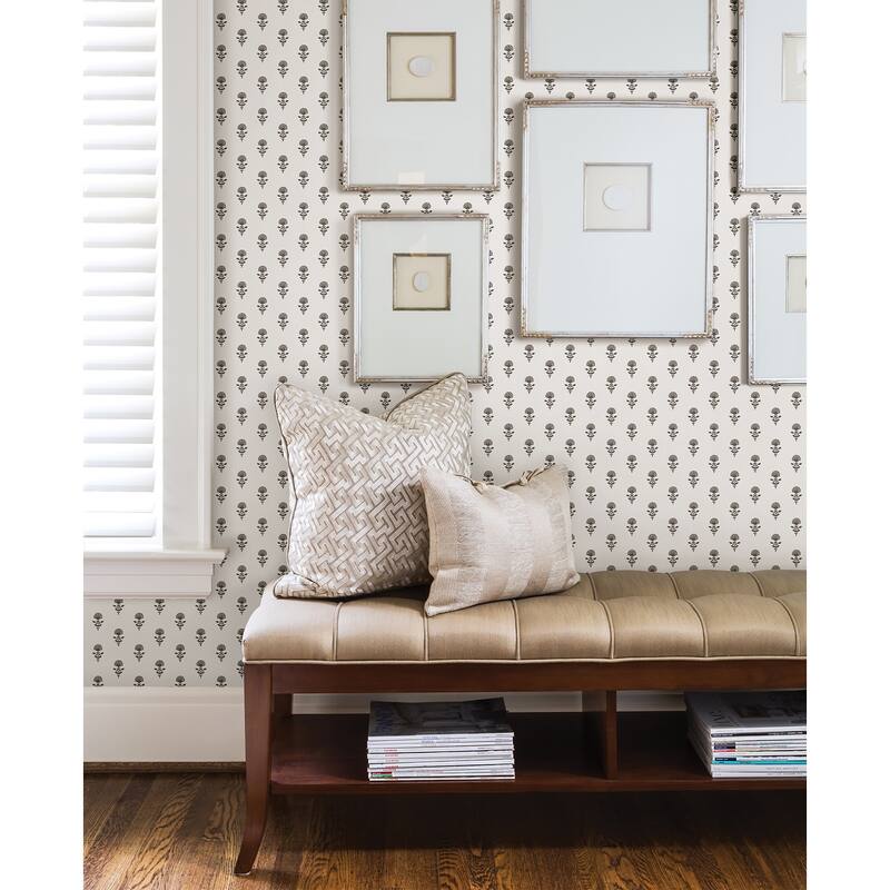 Erin Gates Libby Stone Mini Floral Wallpaper