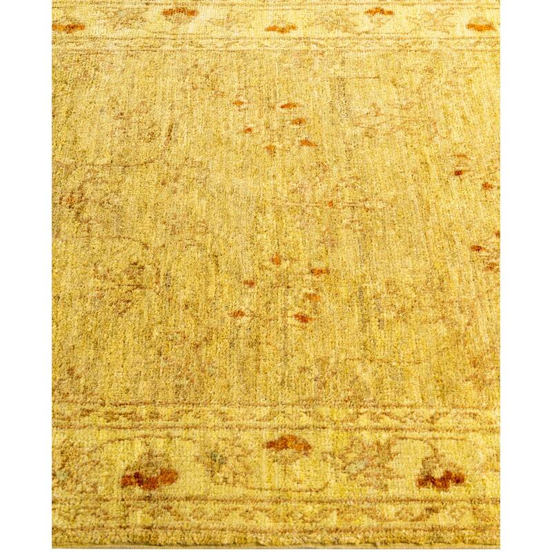 Overdyed One-of-a-Kind Hand-Knotted Area Rug - Yellow - 3' 3" x 4' 9"