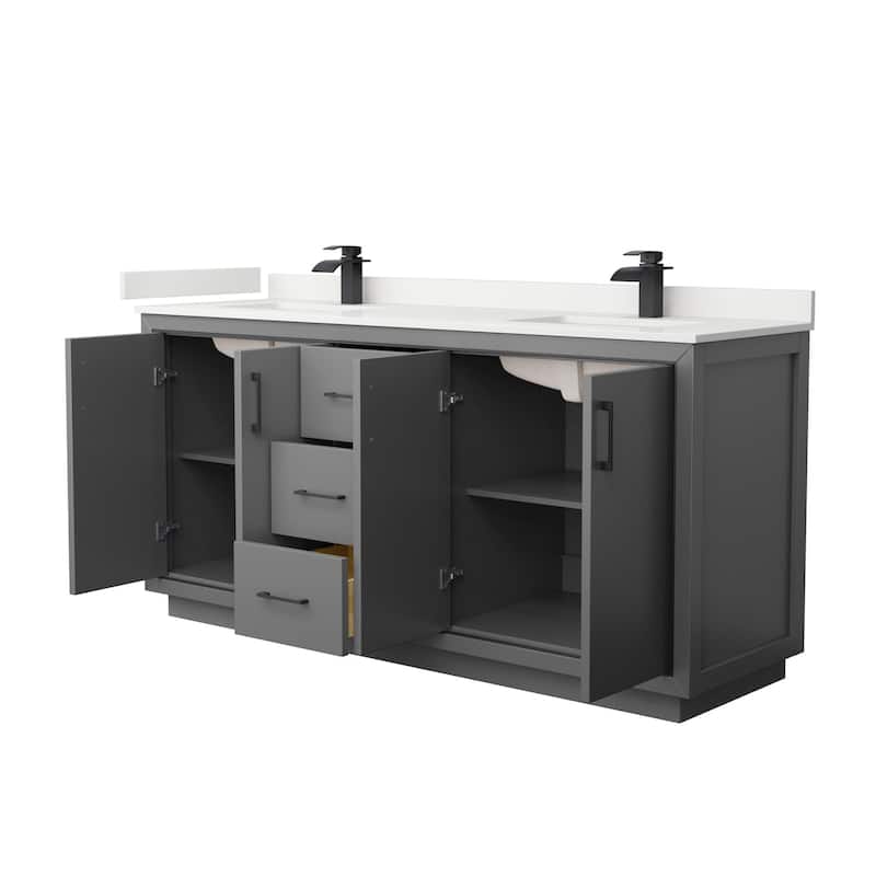Wyndham Collection WCF111172D-QTZ-UNSMXX Icon 72" Free Standing Double