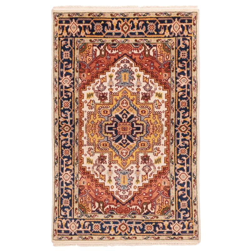 ECARPETGALLERY Hand-knotted Serapi Heritage Cream Wool Rug - 3'9 x 5'10
