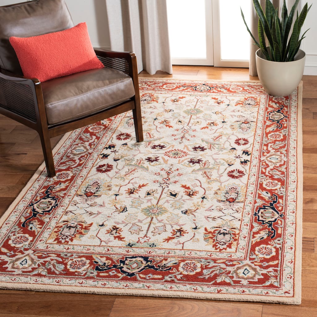 SAFAVIEH Handmade Chelsea Roseline French Country Wool Rug