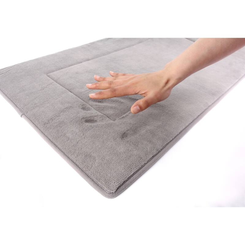 FABBRICA HOME Ultra-Soft Extra-Thick Non-Slip Memory Foam Long Bath Runner Mat 2 ft x 6 ft