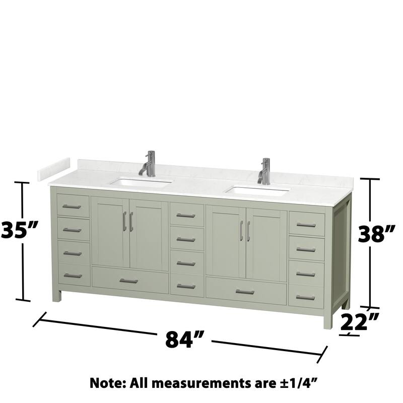 Wyndham Collection WCS141484D-VCA-MED Sheffield 84" Free Standing