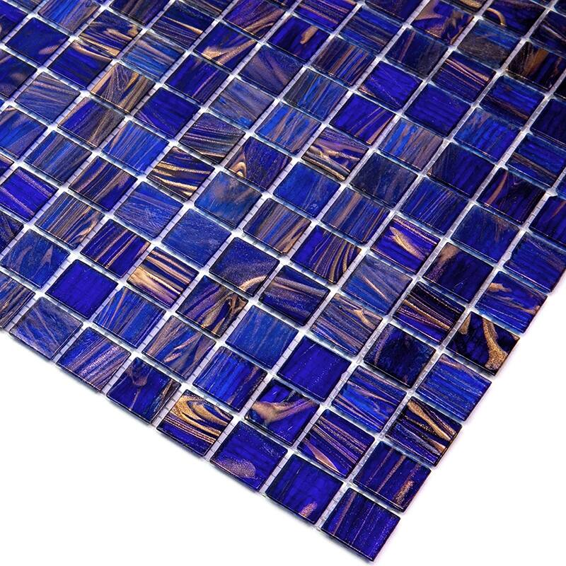 Apollo tile 12" x 12" Mingles Glossy Space Blue Glass Tile (20 sq ft/case) - 20 Pack